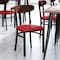 Flash Furniture Red Vinyl Dining Chairs - Natural Wood Backs, 2PK 2-XU-DG6V5RDV-WAL-GG - alternate 1